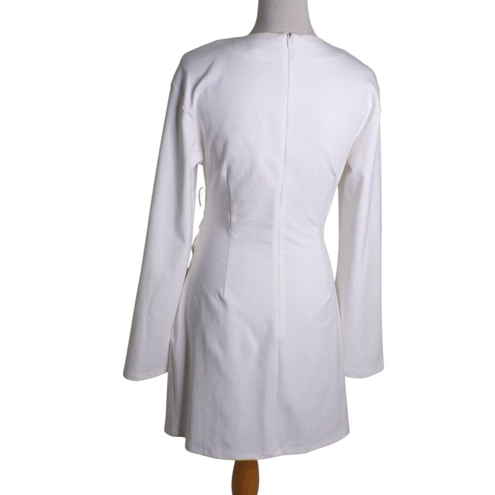 🆕ELLIATT La Fontelina Bell Sleeve Mini Dress Ivory Off White X-Small 2 - Picture 8 of 10